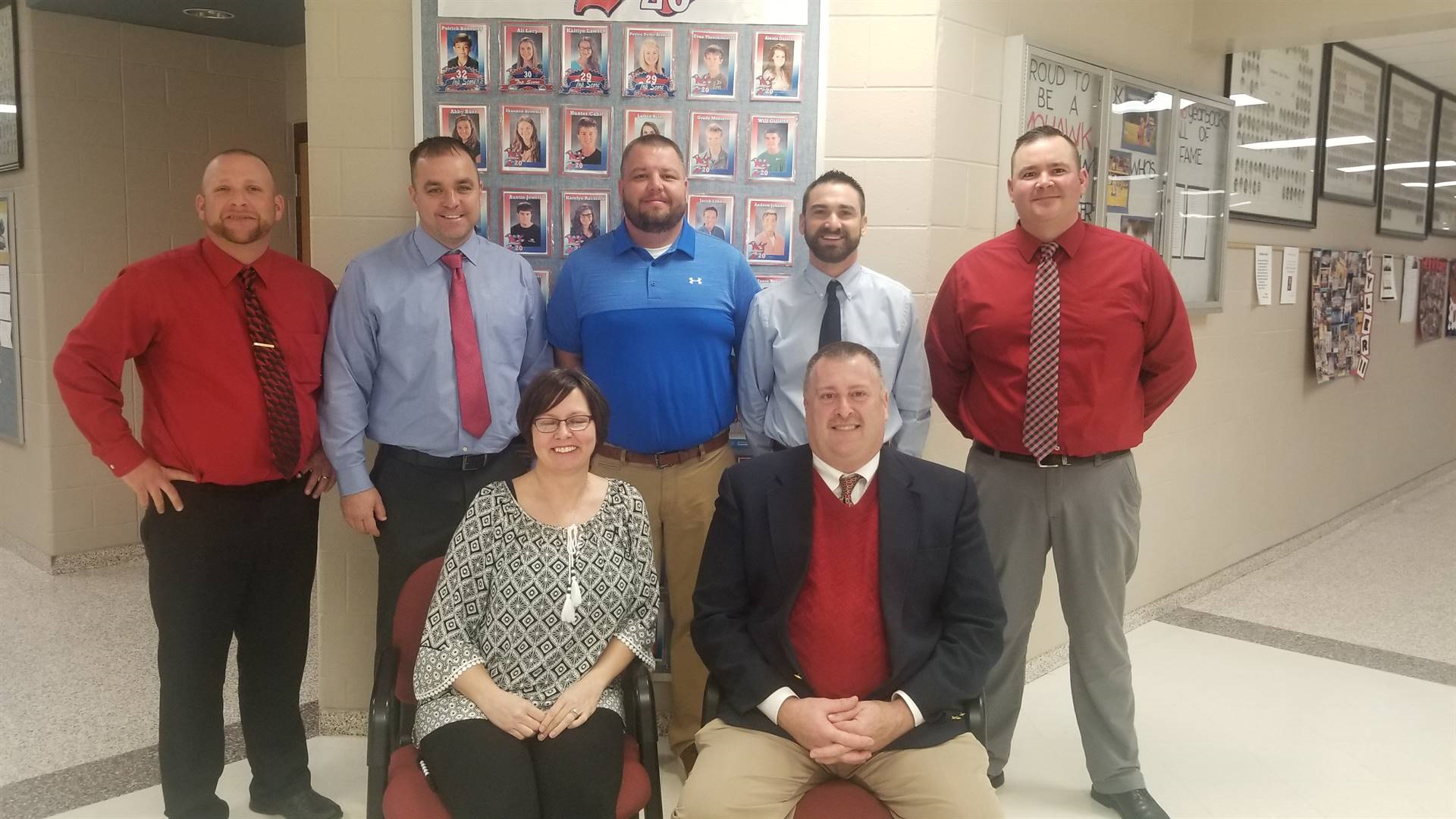 2018 Northwest Schools Board of Education members: Back row L - R Jared Lute (Board President), Dana