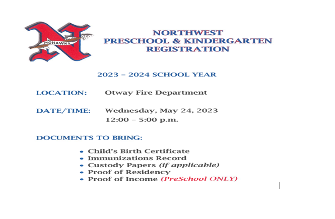 Preschool and Kindergarten Registration 
