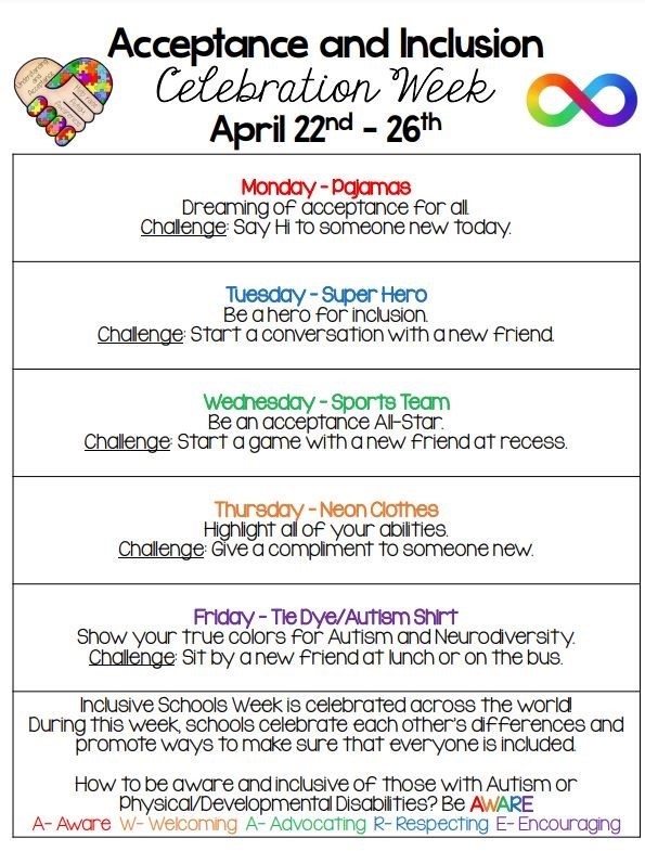 Acceptance and Inclusion Week 